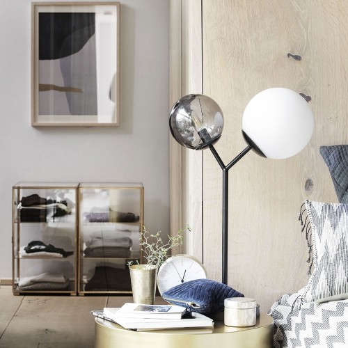 Lampe de table Twice noir House Doctor