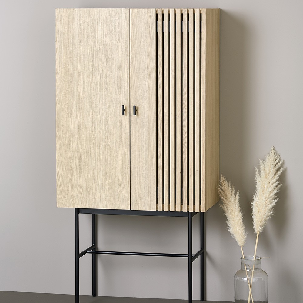 Array hohes Sideboard in Eiche 80cm Woud