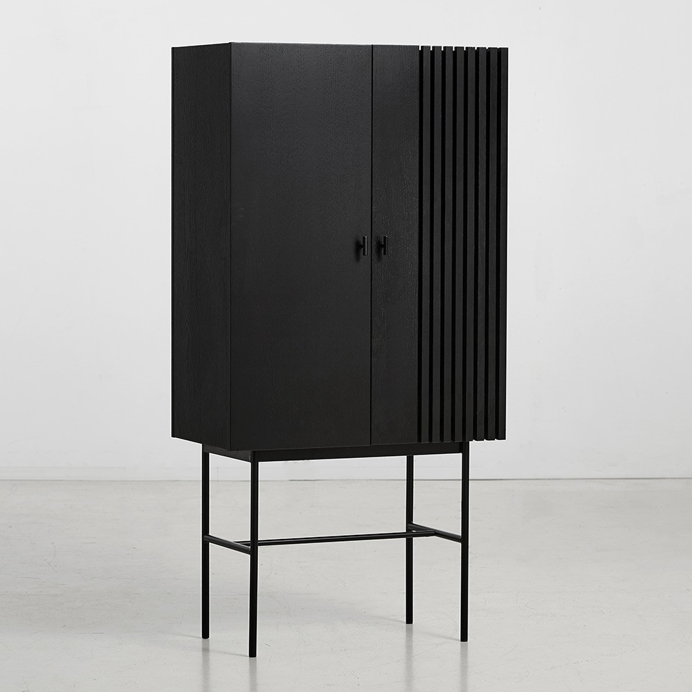 Credenza alta Array nera 80cm Woud