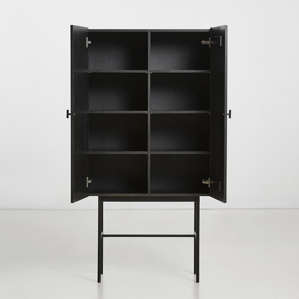 Credenza alta Array nera 80cm Woud