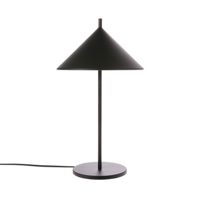 Lámpara de mesa triangular en metal negro HKliving