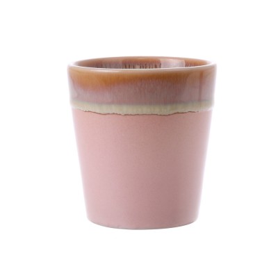 Tazas de cerámica de los 70 rosa