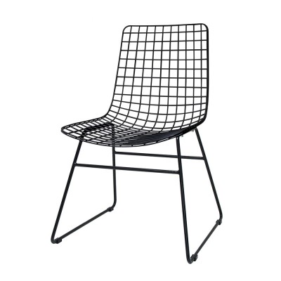 Metal wire chair black HKliving
