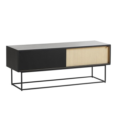 Virka sideboard low black painted oak Woud 2