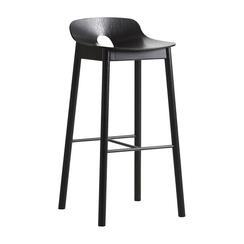 Mono Barhocker schwarz Woud