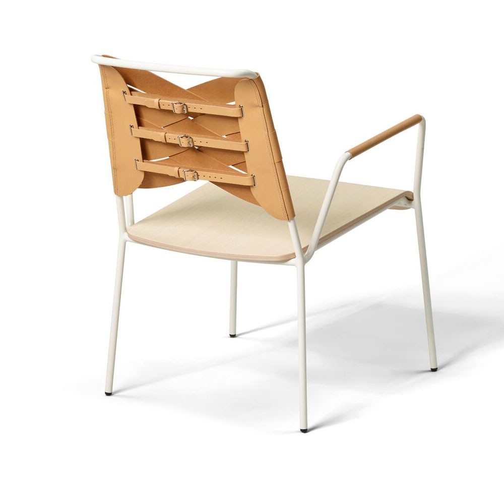Torso lounge chair ash & natural leather | Design House Stockholm
