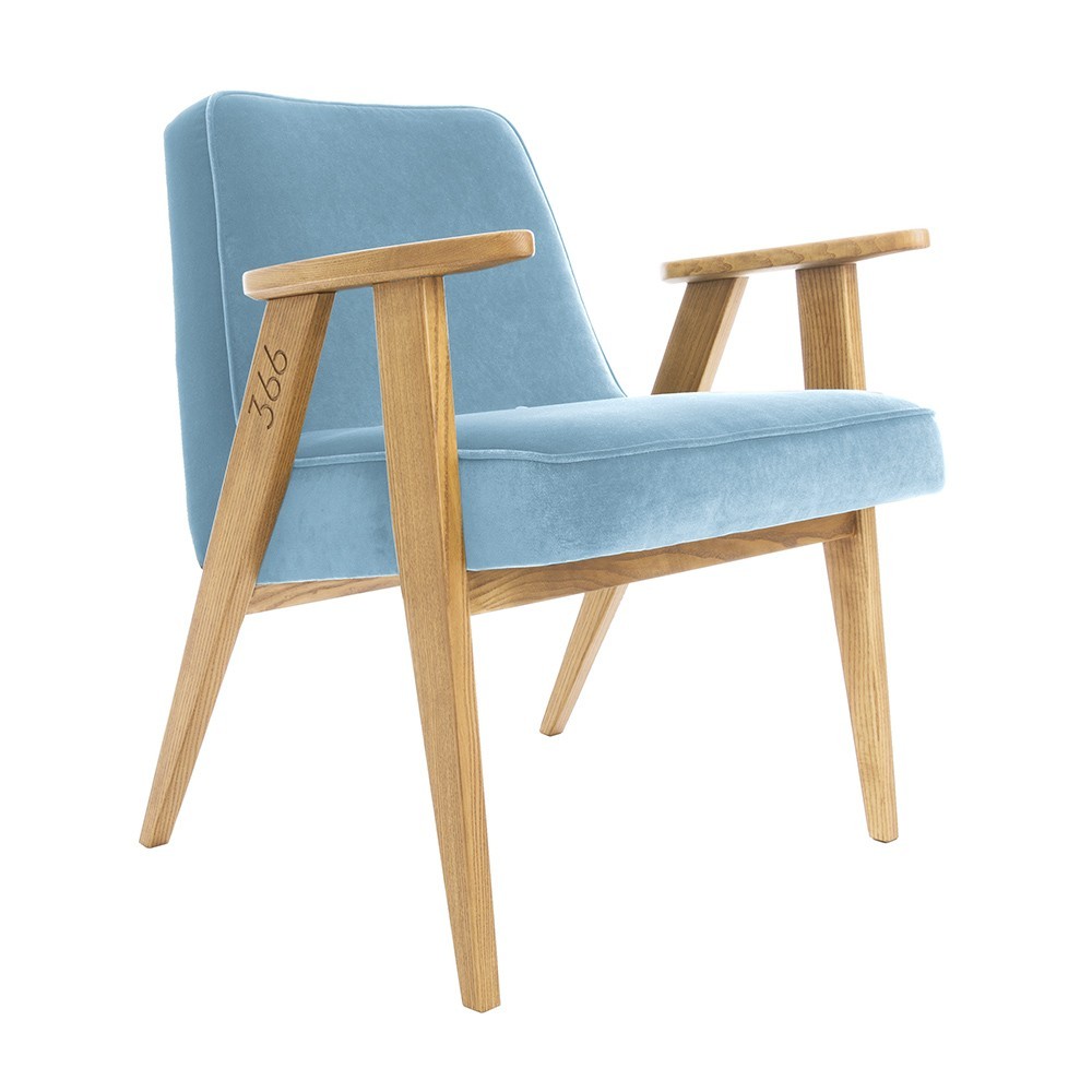 366 Velvet armchair Junior sky blue 366 Concept