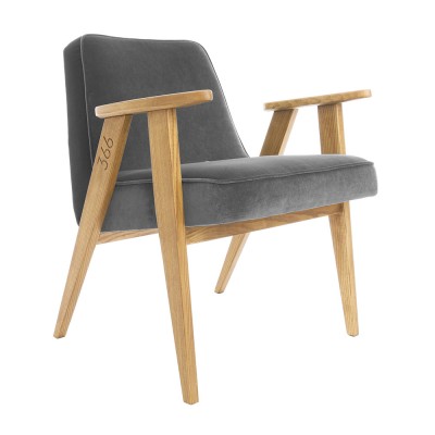 366 Velvet armchair Junior graphite 366 Concept