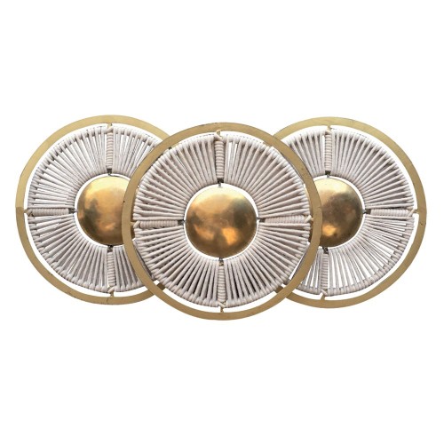 3 rounds & rope wall lamp Honoré