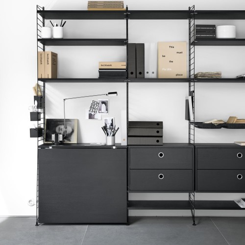 Baldas de fresno teñido de negro - String system String Furniture