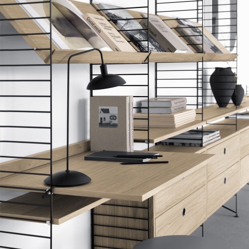 Estante (s) de piso negro - Sistema de cuerdas String Furniture