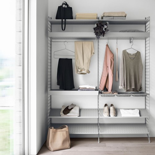 Estante (s) de piso gris - Sistema de cuerdas String Furniture