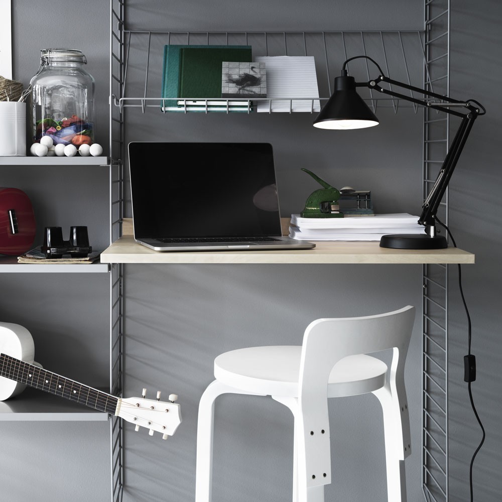 Asche Schreibtisch - Saitensystem String Furniture