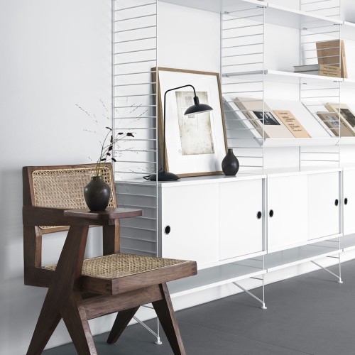 White magazine shelf - String system String