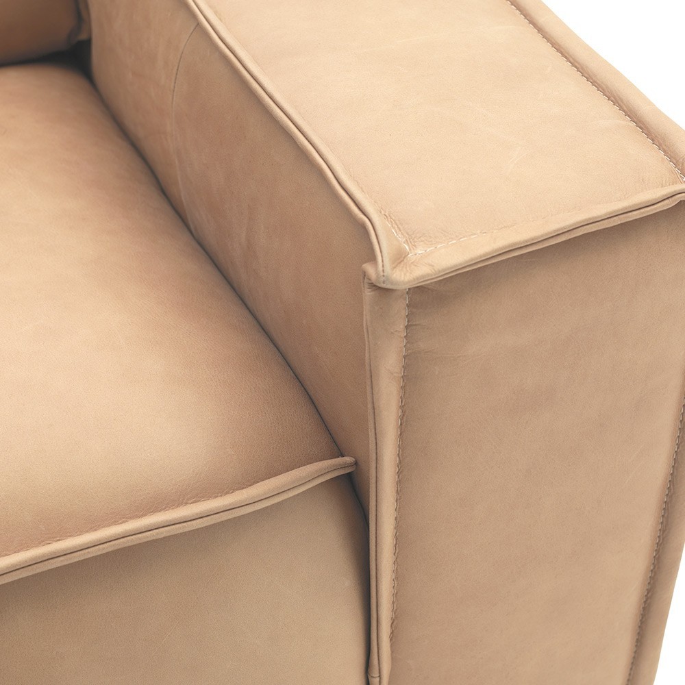 Edge sofa 3 seaters Leather Naturale 8002 Sand Fést