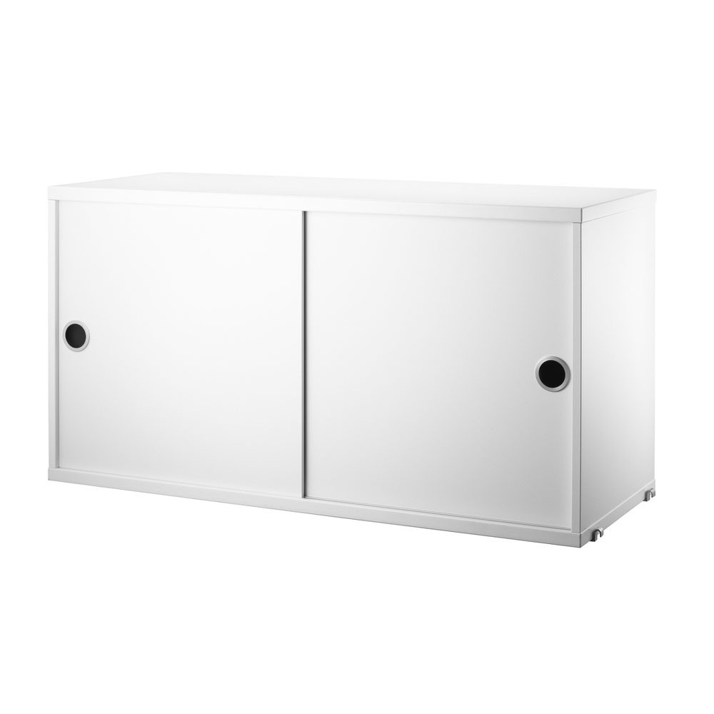 Cabinet avec portes coulissantes blanc - Système String String Furniture