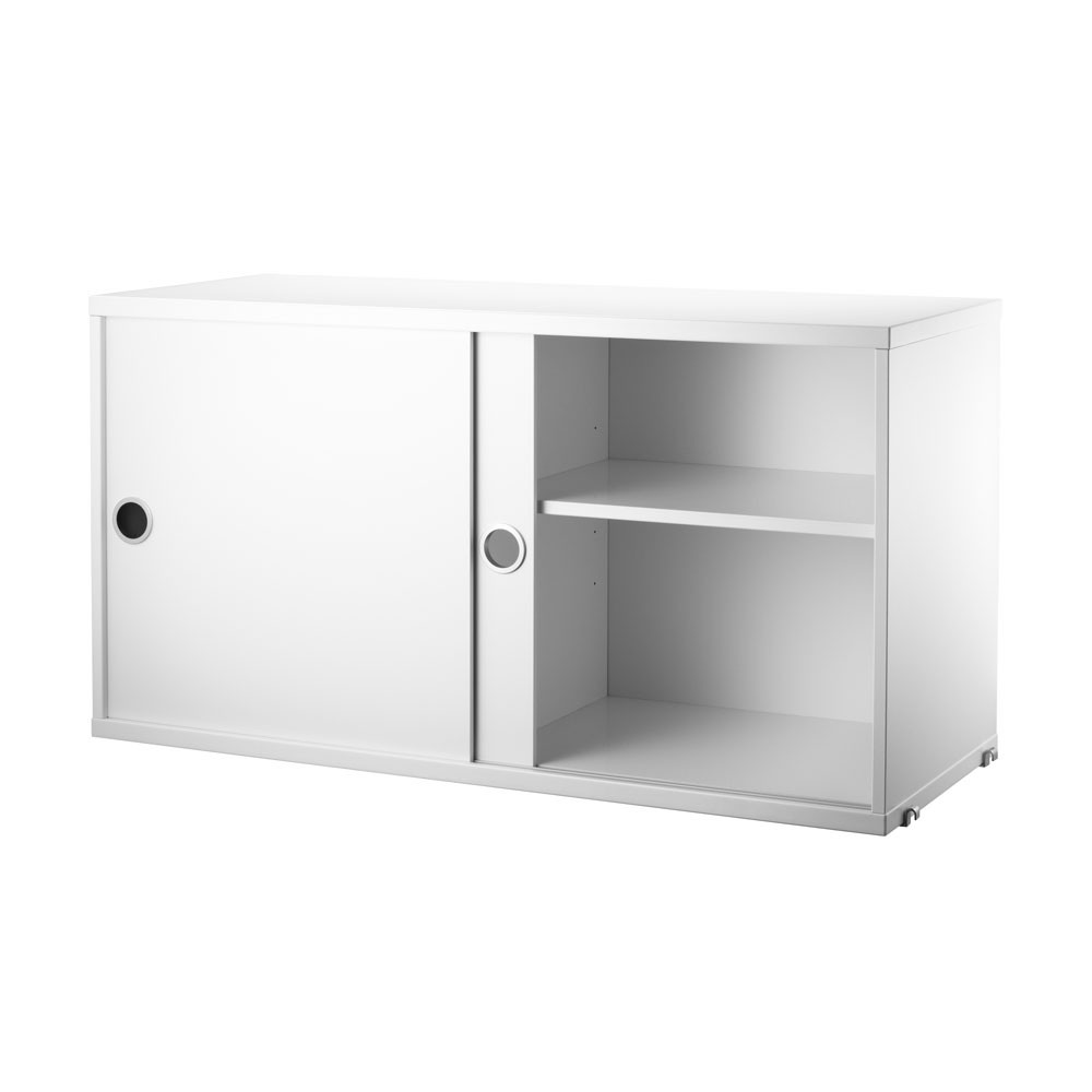 White cabinet with sliding doors - String system String