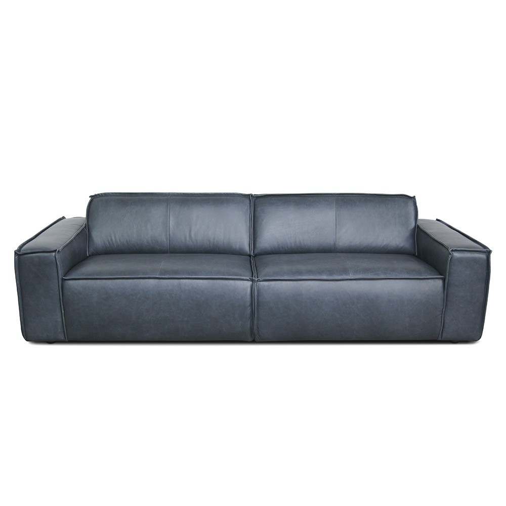 Edge sofa 3 seaters Leather Da Silva 15004 Antracite Fést