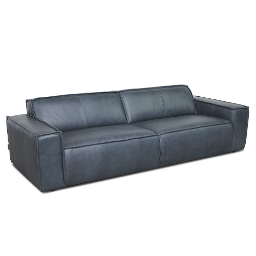 Canapé Edge 3 places Cuir Da Silva 15004 Antracite Fést
