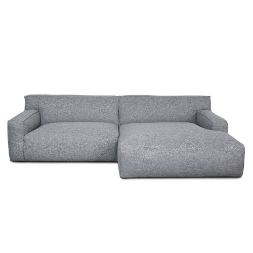 Sofá de arcilla 3 plazas con chaise longue Polvere 90 Gris Fést