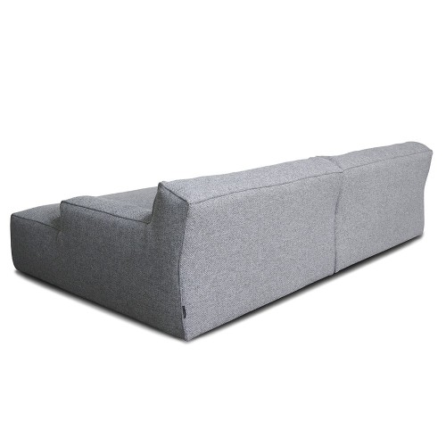 3-Sitzer-Sofa aus Ton mit Chaiselongue Polvere 90 Grey Fést