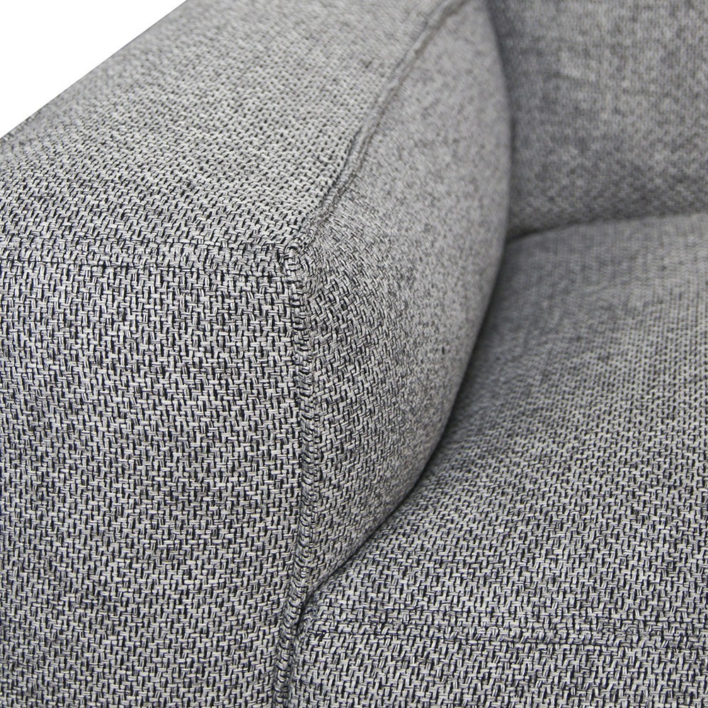 3-Sitzer-Sofa aus Ton mit Chaiselongue Polvere 90 Grey Fést
