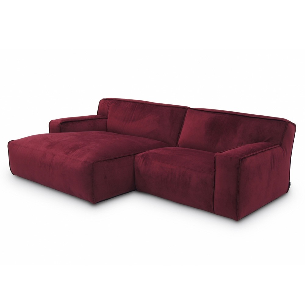 Clay sofa 2,5 seaters with longchair Seven 39 Winered Fést