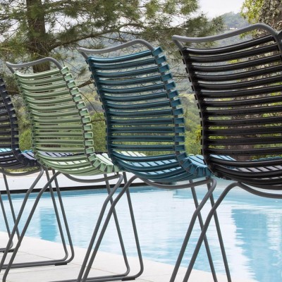 Chaise Click noir avec accoudoirs bambou Houe 2