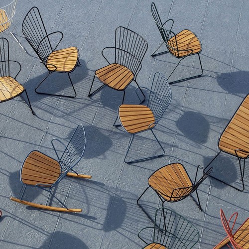 Rocking chair Paon noir Houe