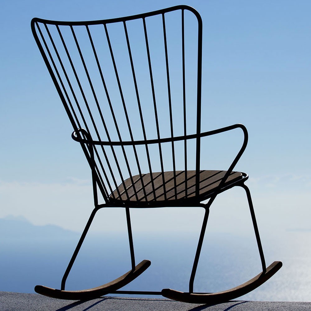 Rocking chair Paon vert pin Houe