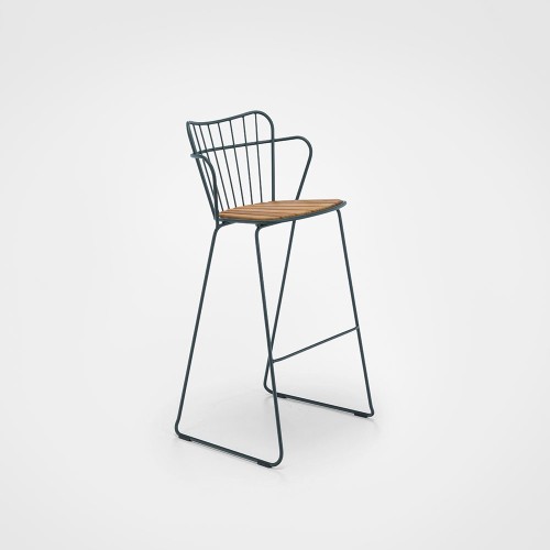 Tabouret de bar Paon vert pin Houe