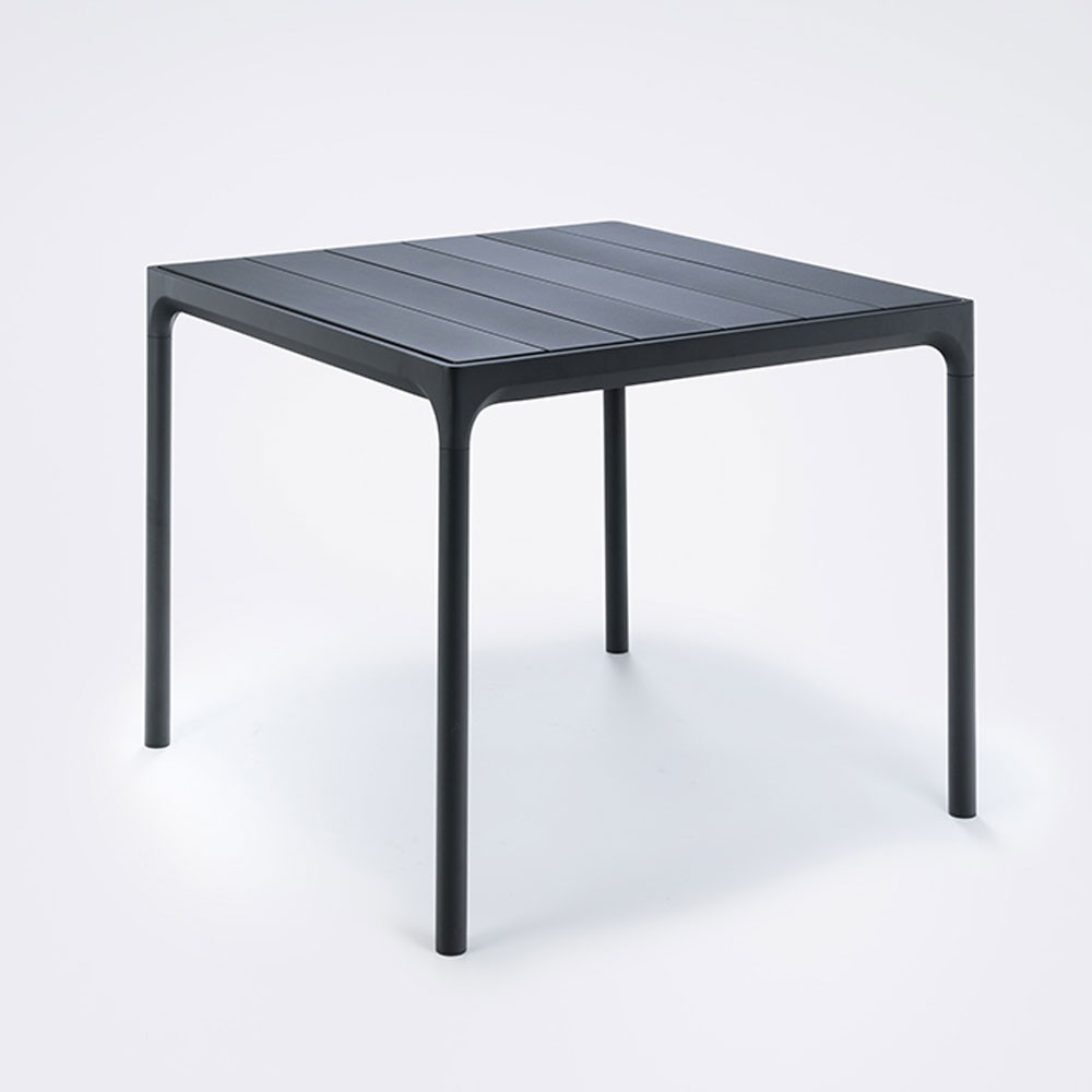 Four dining table 90x90cm black Houe