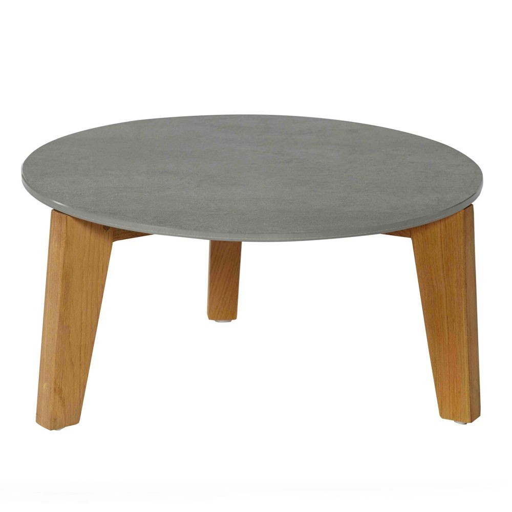 Table d'appoint céramique Attol 50cm gris Oasiq