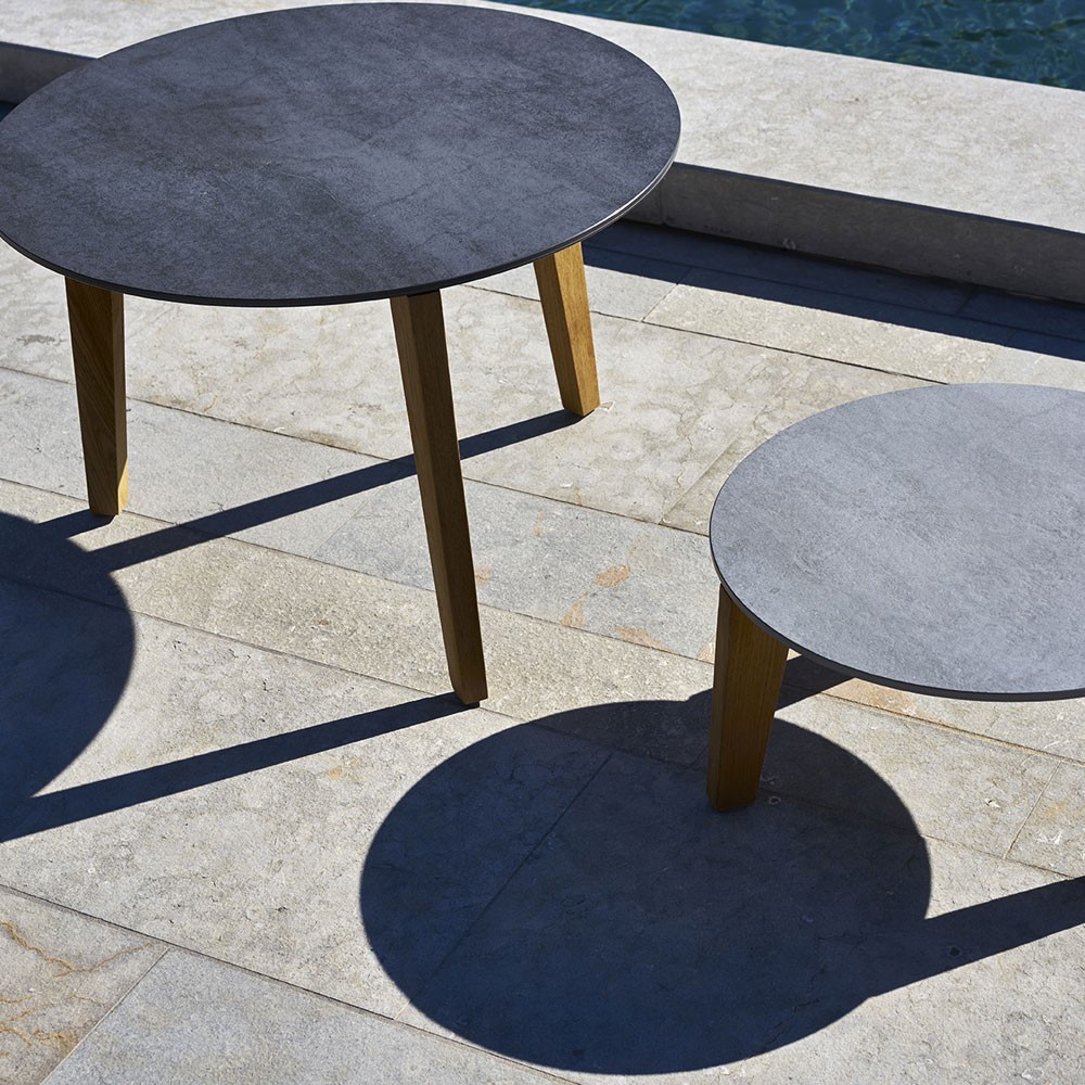 Attol ceramic side table 50cm grey Oasiq