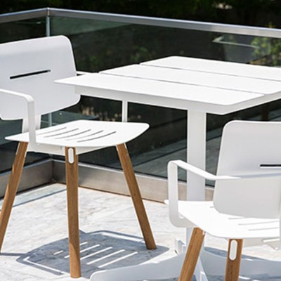 Mesa de comedor Ceru 70x70 cm blanco Oasiq 2