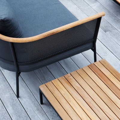 Table basse Riad 74x74 cm teck/anthracite Oasiq 2