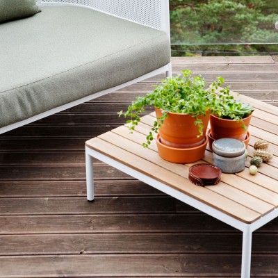 Riad salontafel 74x74 cm teak / wit Oasiq Oasiq