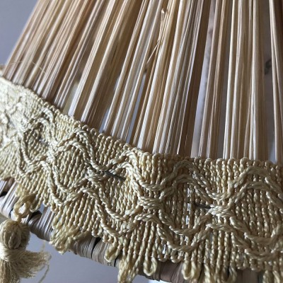 Conische hanglamp uitlopende raffia XS Honoré 2
