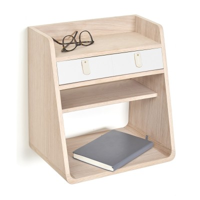 Wall storage Suzon oak white Hartô 2