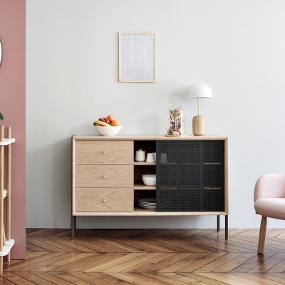 Gabin hohes Sideboard aus schiefergrauer Eiche Hartô Hartô
