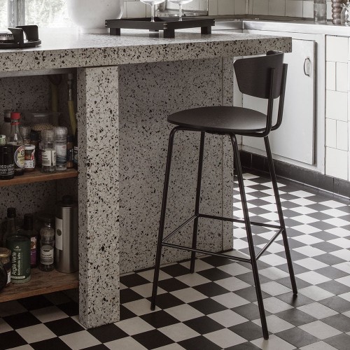 Chaise de bar Herman noir L Ferm Living