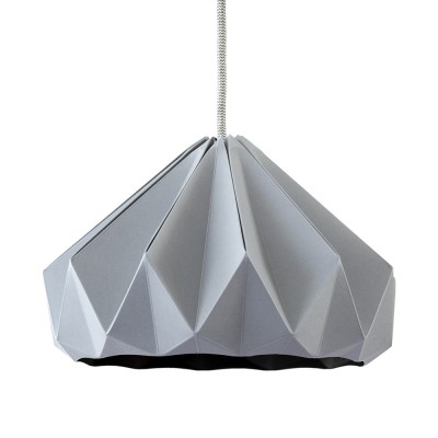 Lámpara colgante Origami en papel Castaño gris Snowpuppe