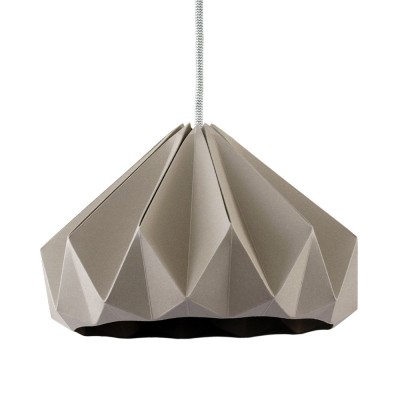 Chestnut paper origami lampshade brown Snowpuppe