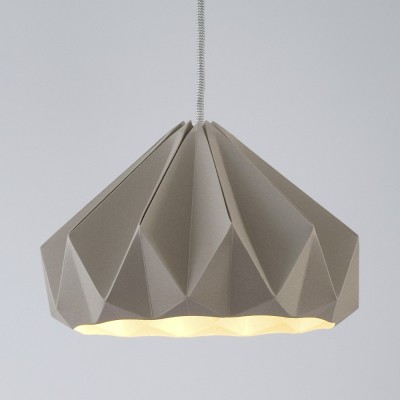 Pendente origami in carta marrone castagna Snowpuppe 2