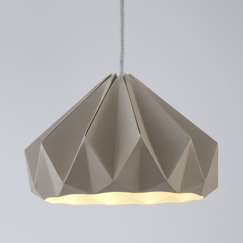 Pendente origami in carta marrone castagna Snowpuppe