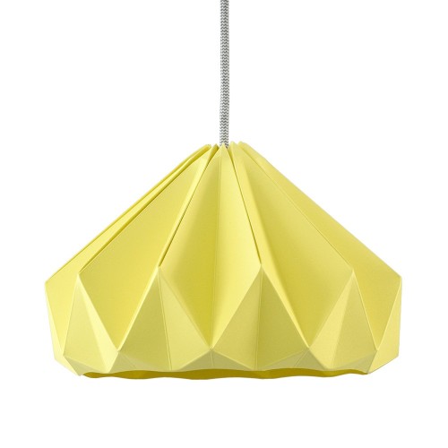 Lampada a sospensione origami in carta castagna giallo chiaro Snowpuppe