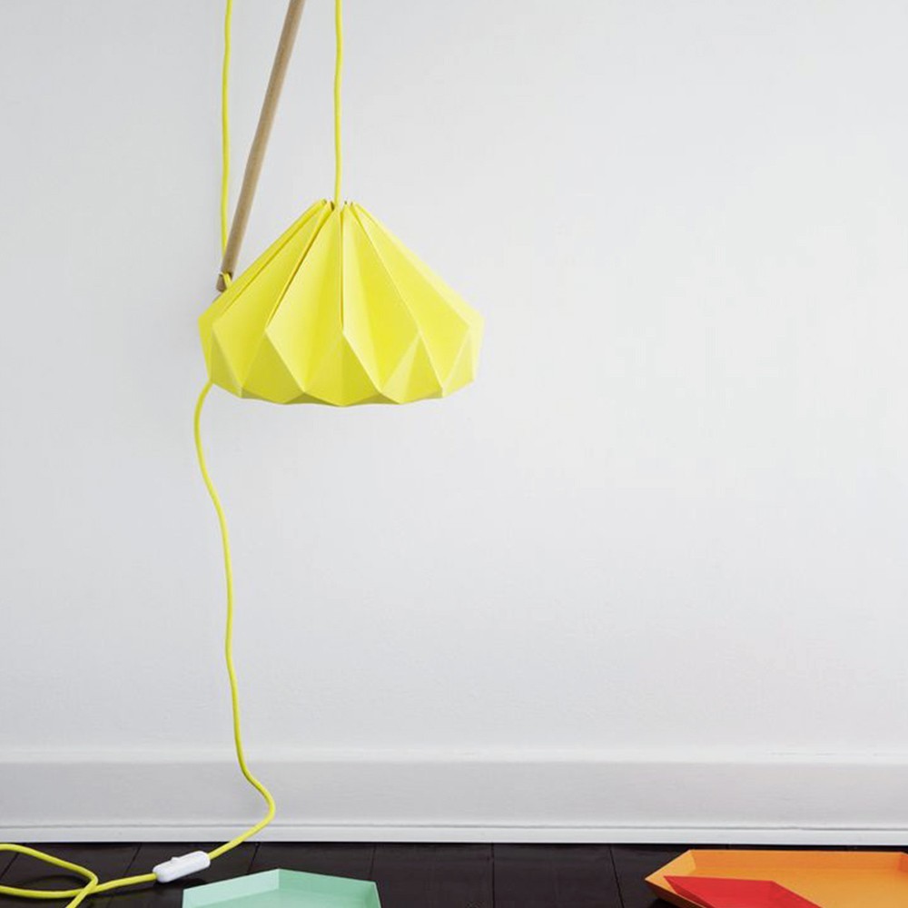 Suspension origami en papier Chestnut jaune clair Snowpuppe