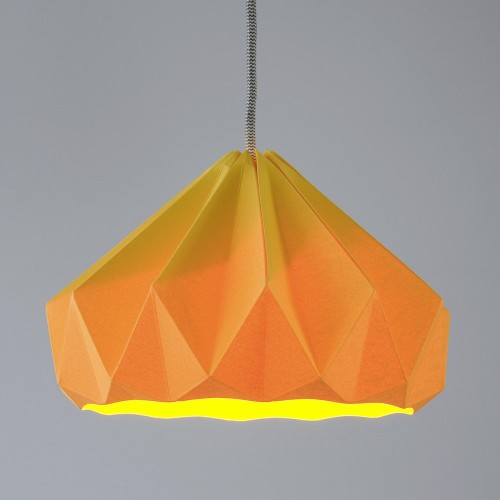 Suspension origami en papier Chestnut jaune doré Snowpuppe