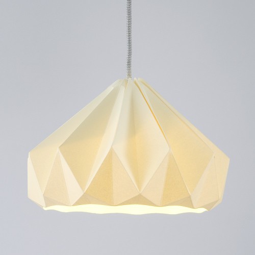 Chestnut paper origami lampshade canary yellow Snowpuppe