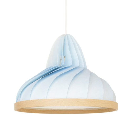 Lampada a sospensione Wave blu pastello Snowpuppe